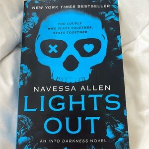 'Lights Out' Novel - Black and Blue Cover